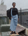 BASERANGE Linen Skirt Portugal BAS-SKDY-SL-SP25-TRUSS BLUE SKDY-SL-000